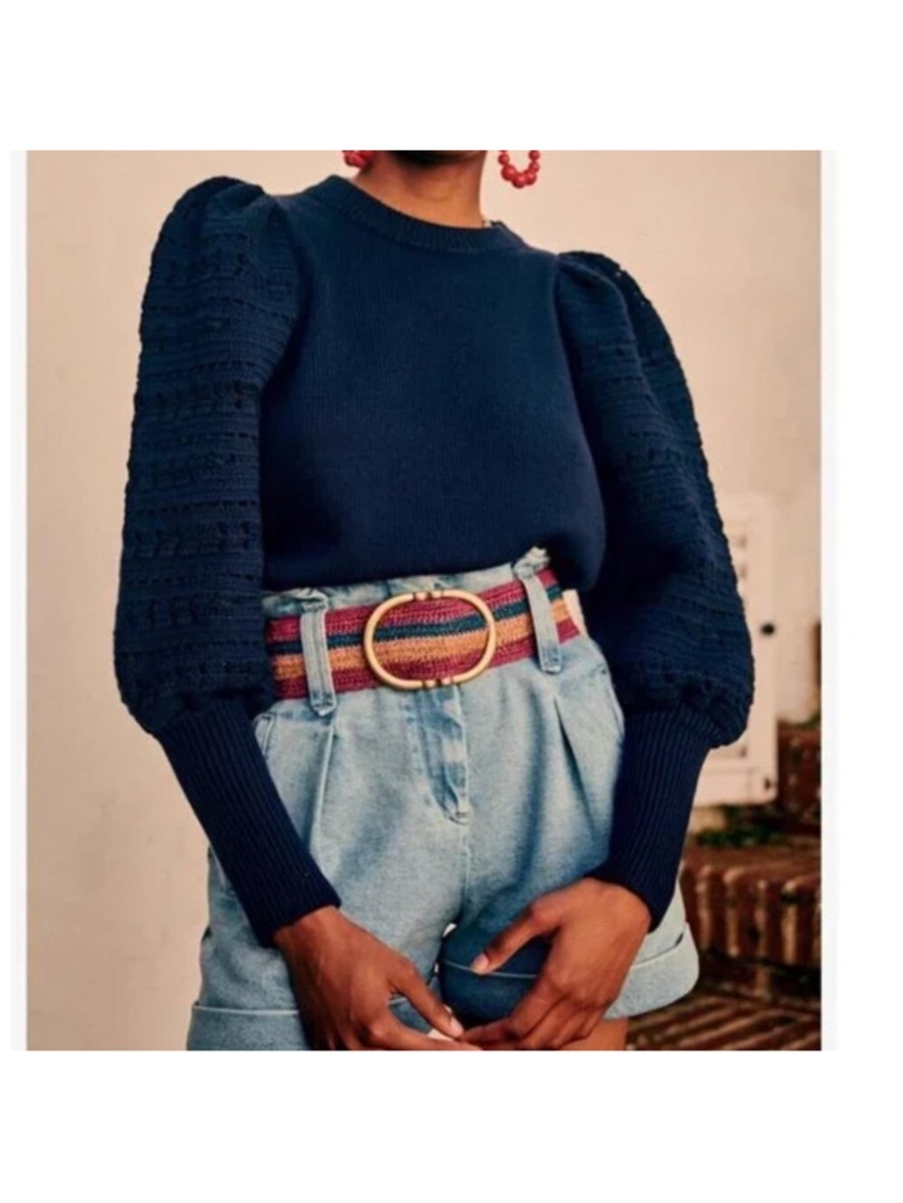 Sezane Orion Sweater in Navy